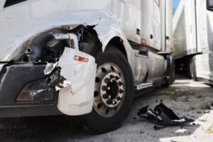 Semi Truck Accident Stock Image