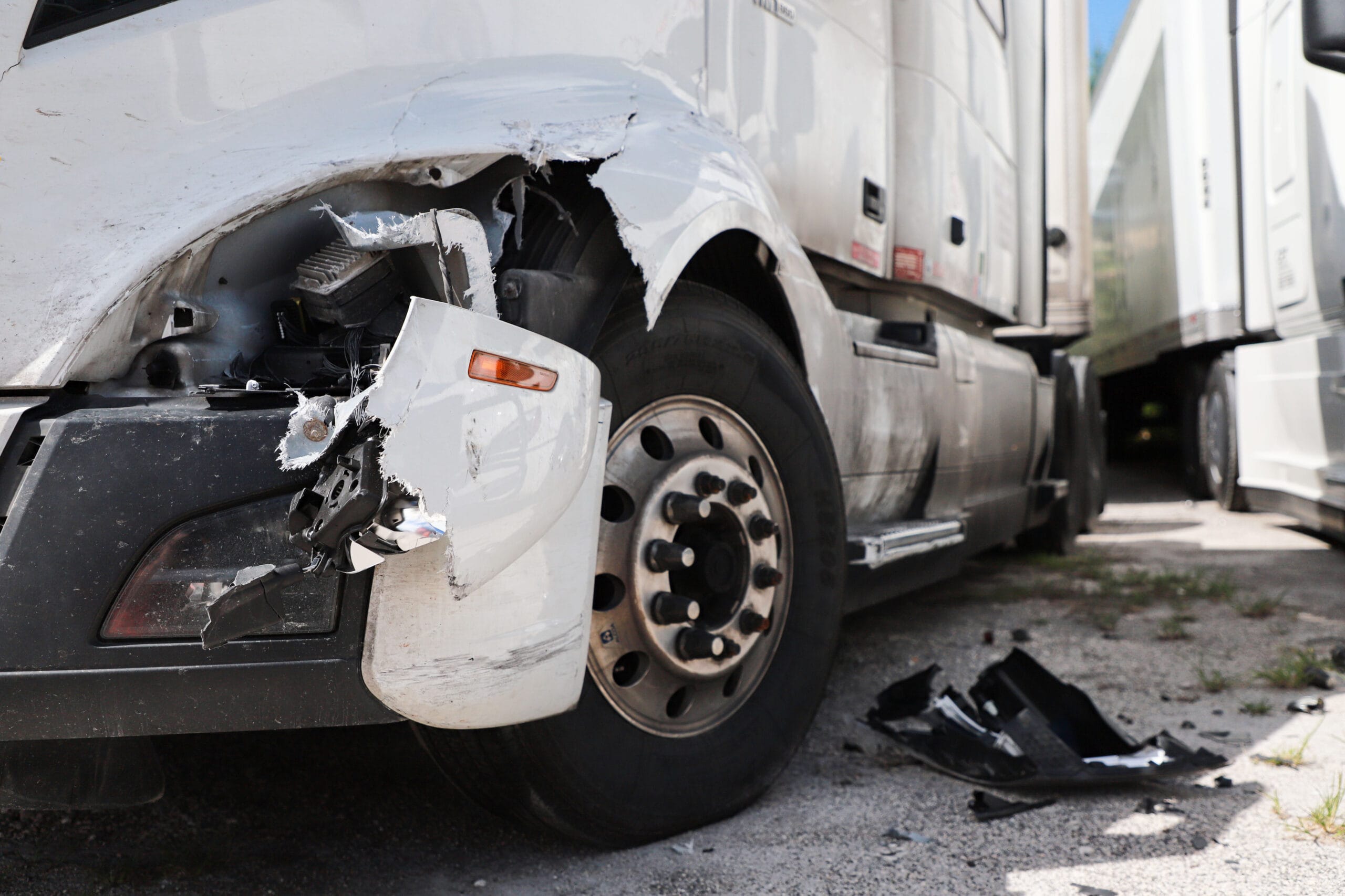Semi Truck Accident Stock Image