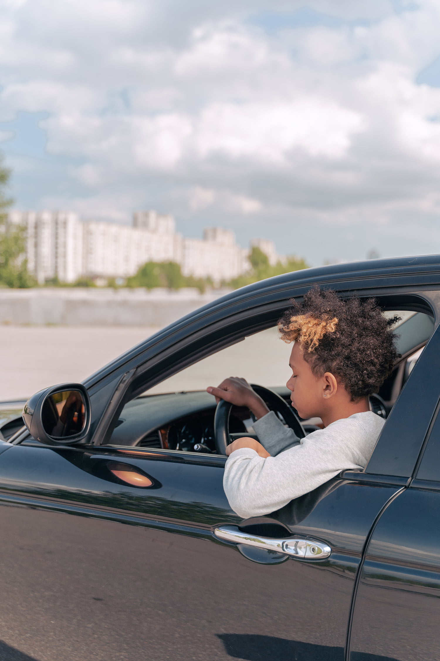 A photo of a teenager after a car accident used as evidence by an accidents law firm in a compensation claim